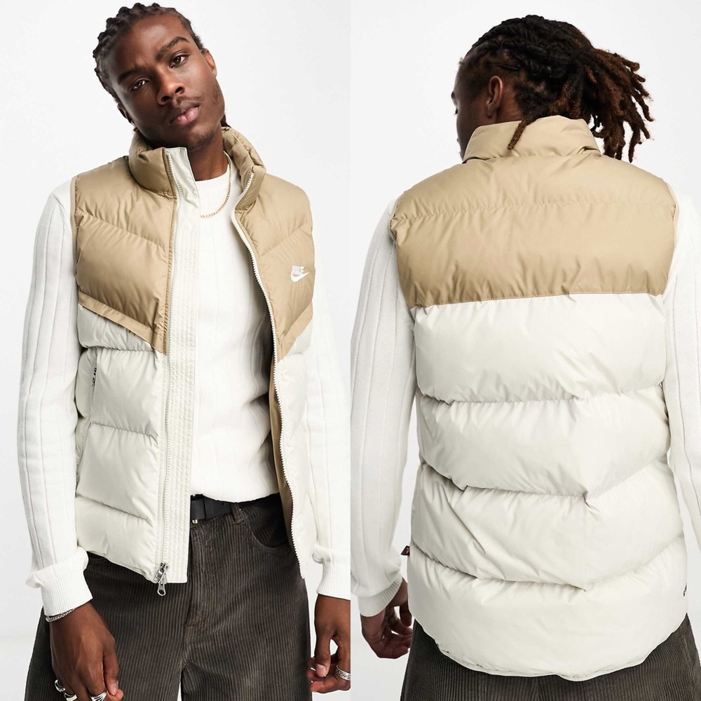 NWT Nike Men’s Storm-Fit Windrunner Insulated Vest Khaki Tan/Bone - Large